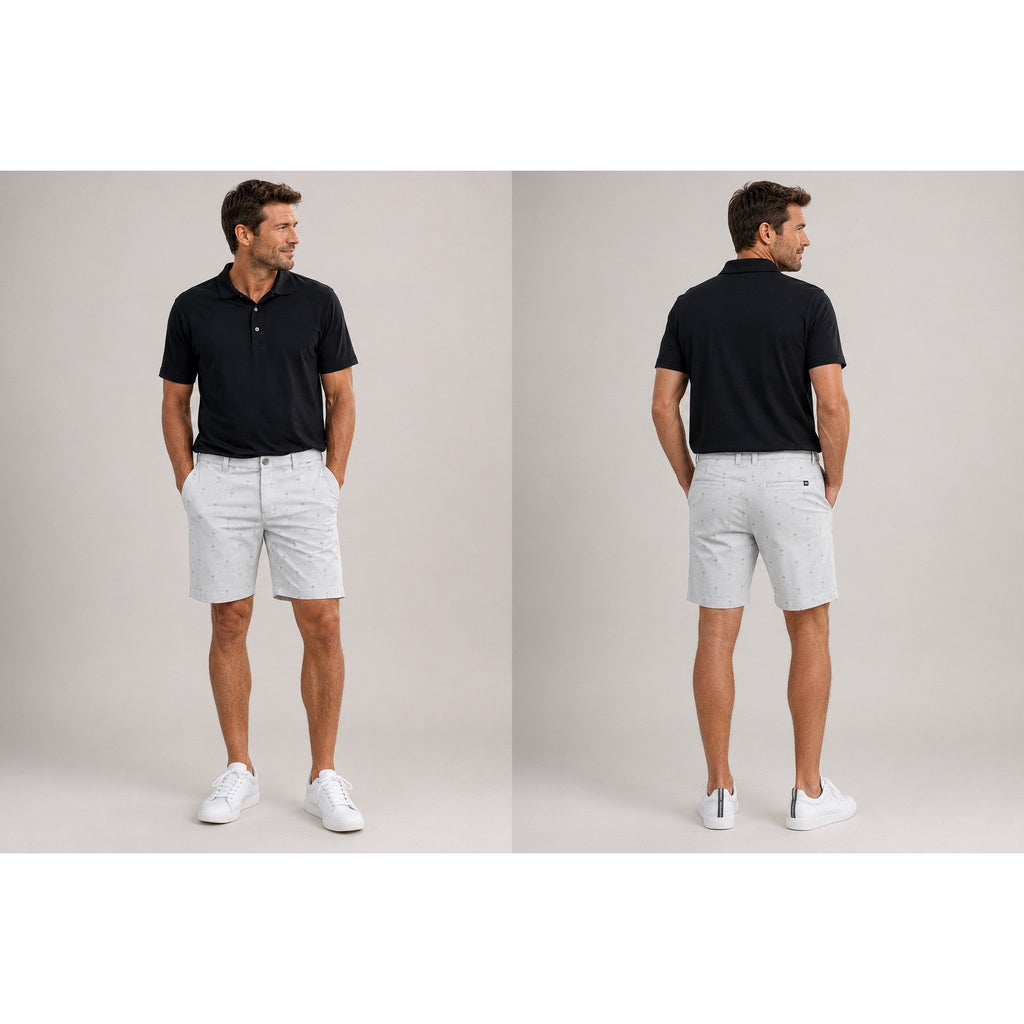 Travis Mathew Resort to This Palms Golf Shorts in Heather Microchip — Size 36