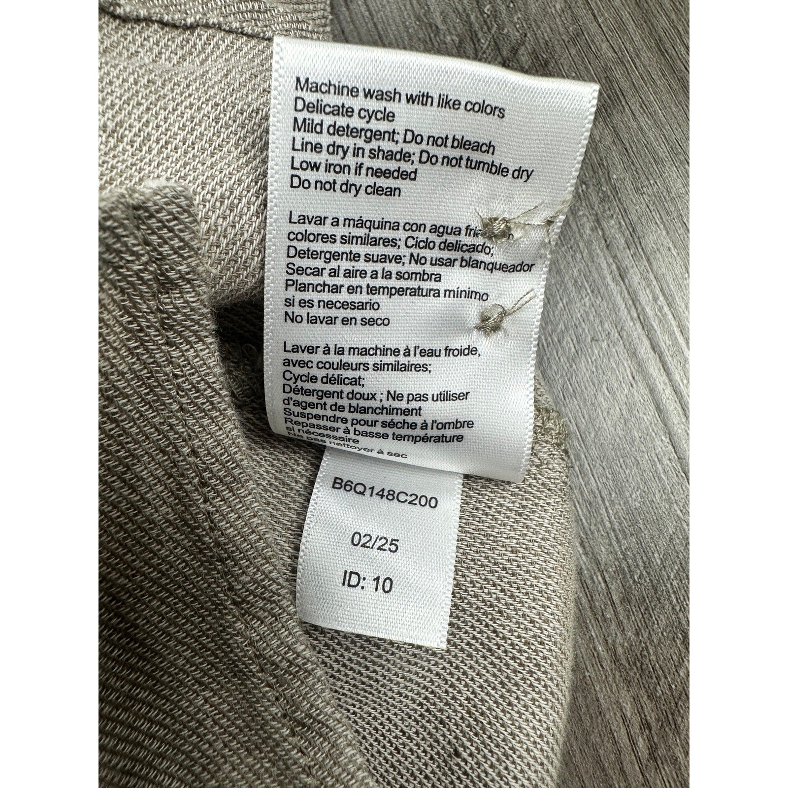 Psycho Bunny Windcrest Linen Blend Short Sleeve Button Down in Jute — Size 3XL
