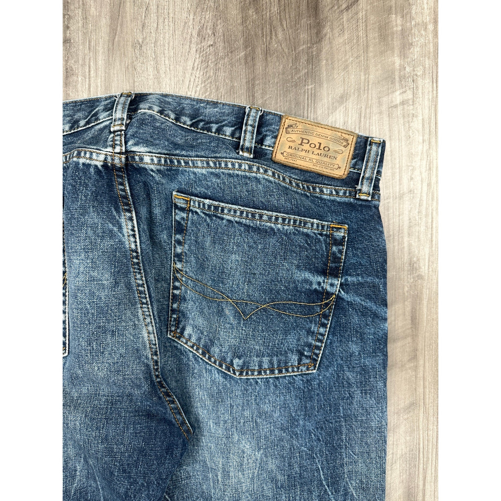Polo Ralph Lauren The Varick Slim Straight Jeans in Blue — Size 38x30 // Preowned