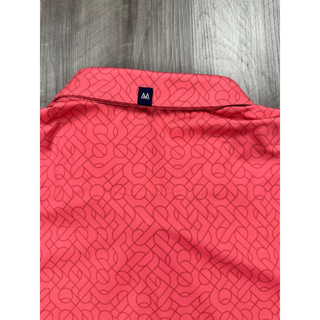 Mizzen+Main Versa Trim Fit 4-Way Stretch Polo in Coral — Size XL // Preowned