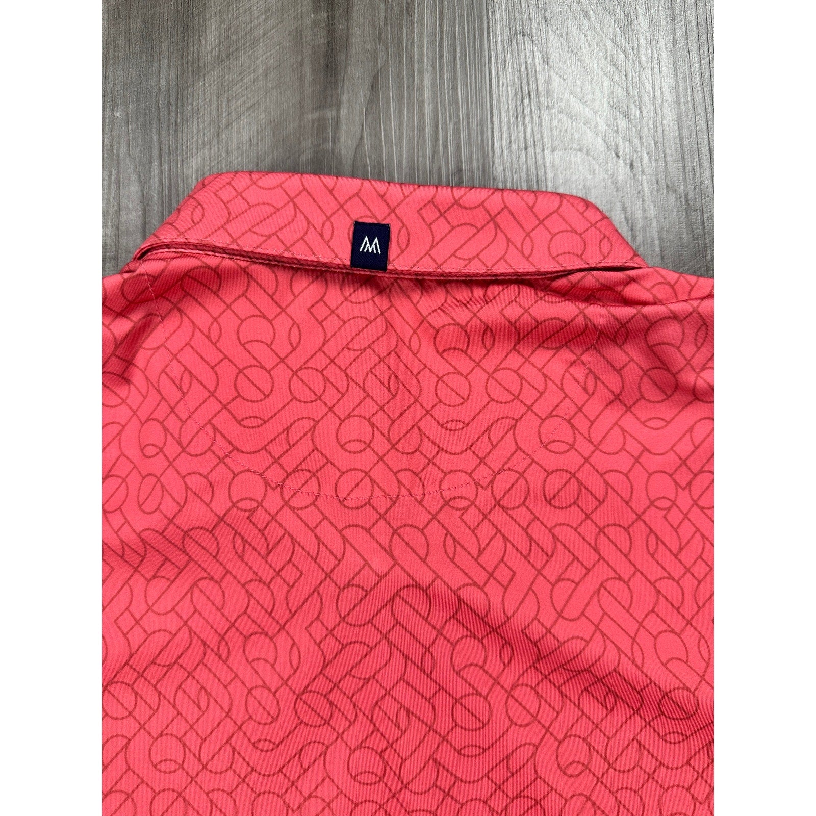Mizzen+Main Versa Trim Fit 4-Way Stretch Polo in Coral — Size XL // Preowned
