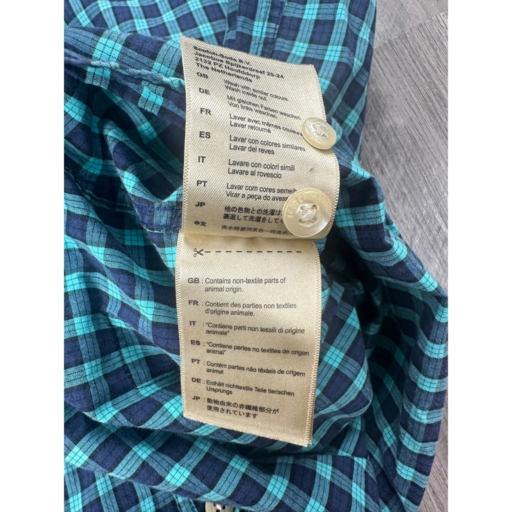 Scotch & Soda True Gentleman Plaid Long Sleeve Button Down Shirt — Size Large // Preowned