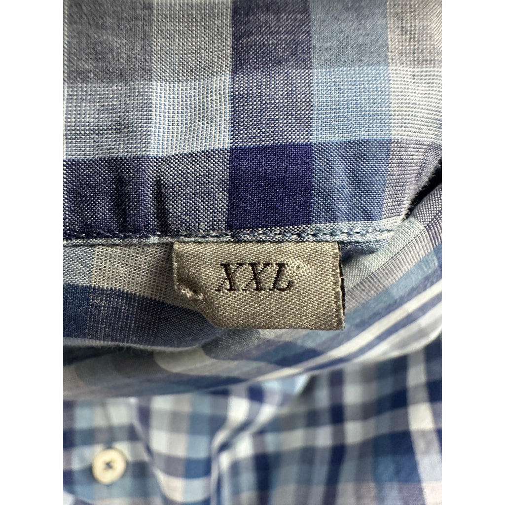 Canali Made in Italy Gingham Checkered Long Sleeve Button Down — Size 2XL // Preowned