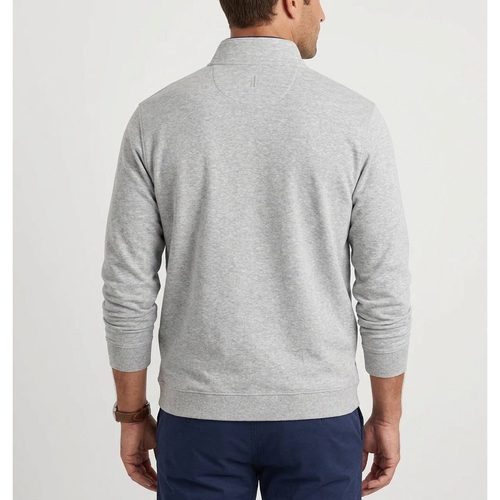 Johnnie-O Sully Light Gray Quarter Zip Pullover - 4XB