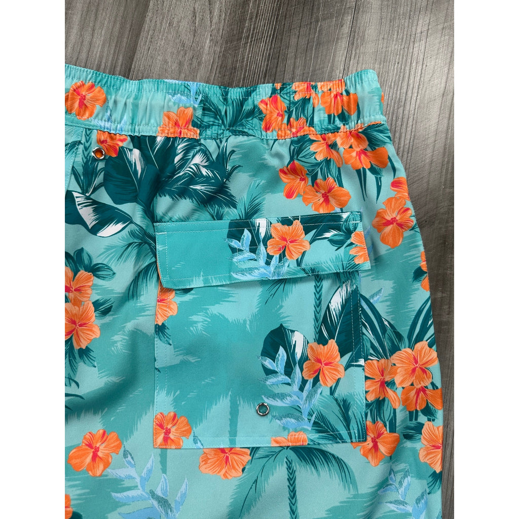 Robert Graham Floral Tropical Forest Swim Trunks — Size 2XL