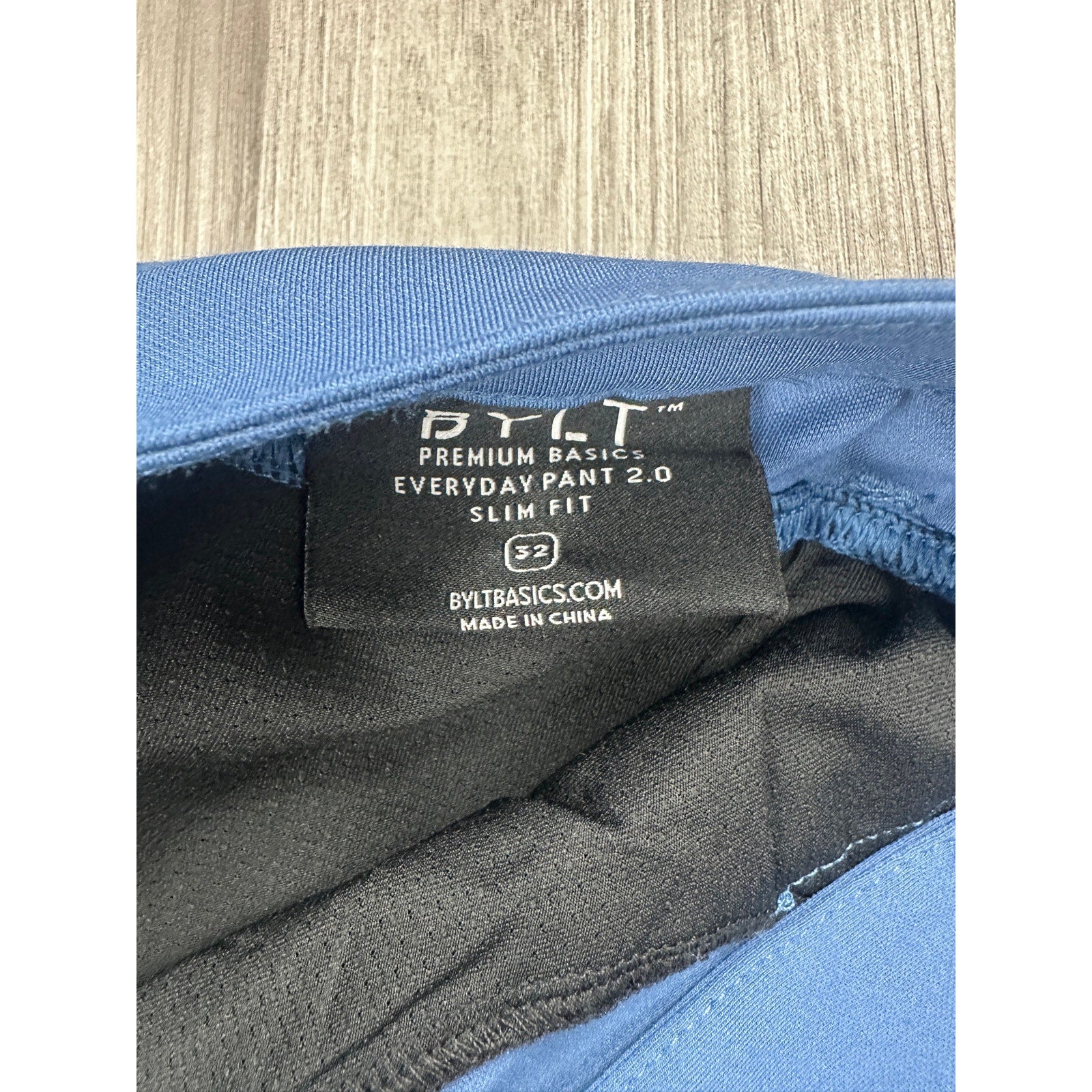 BYLT Slim Fit Everyday Pant 2.0 in Fawn Blue — Size 32