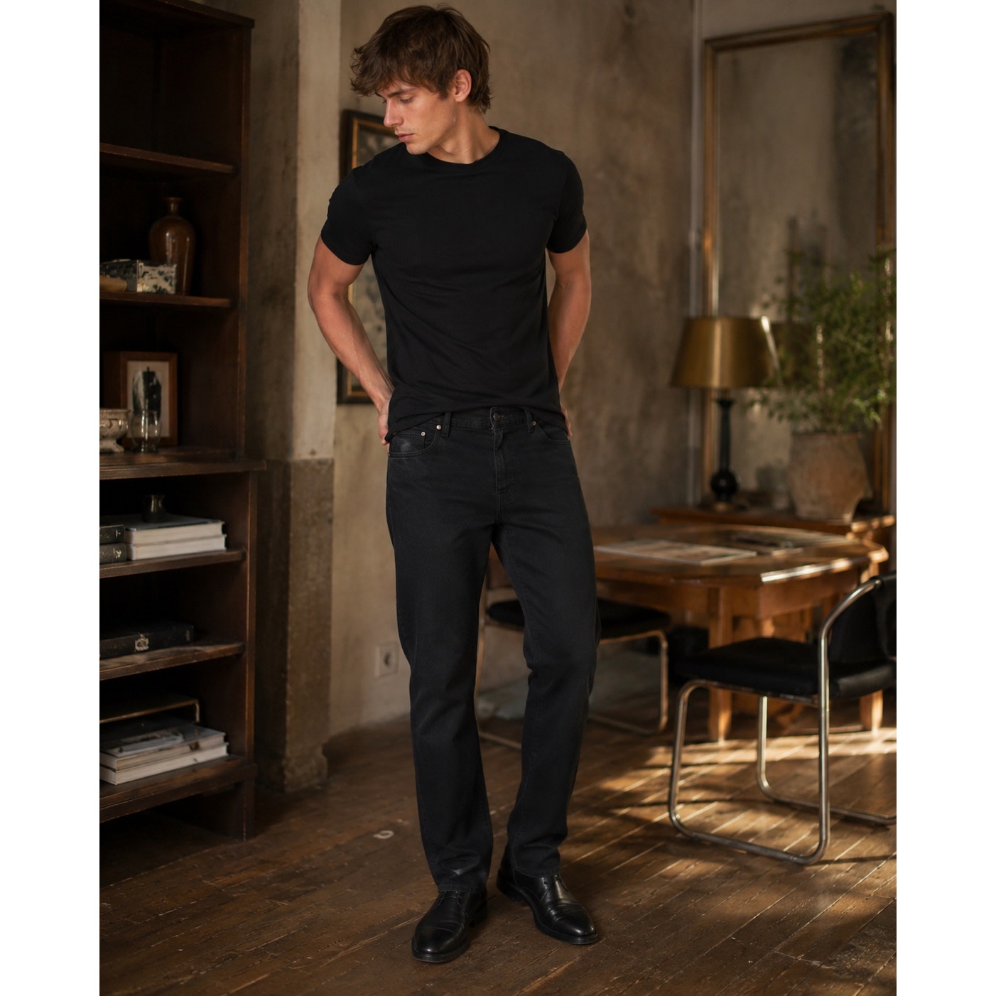 Mott and Bow Straight Barclay Jean in Black — Size 36x32 // Preowned