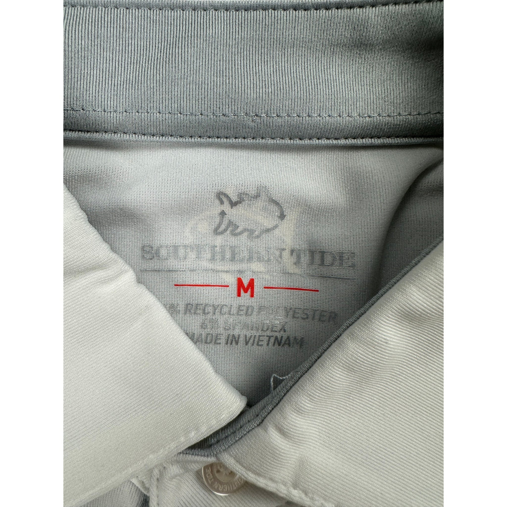 Southern Tide Tide to Trail Pamona Stripe Heather Performance Polo — Size Medium