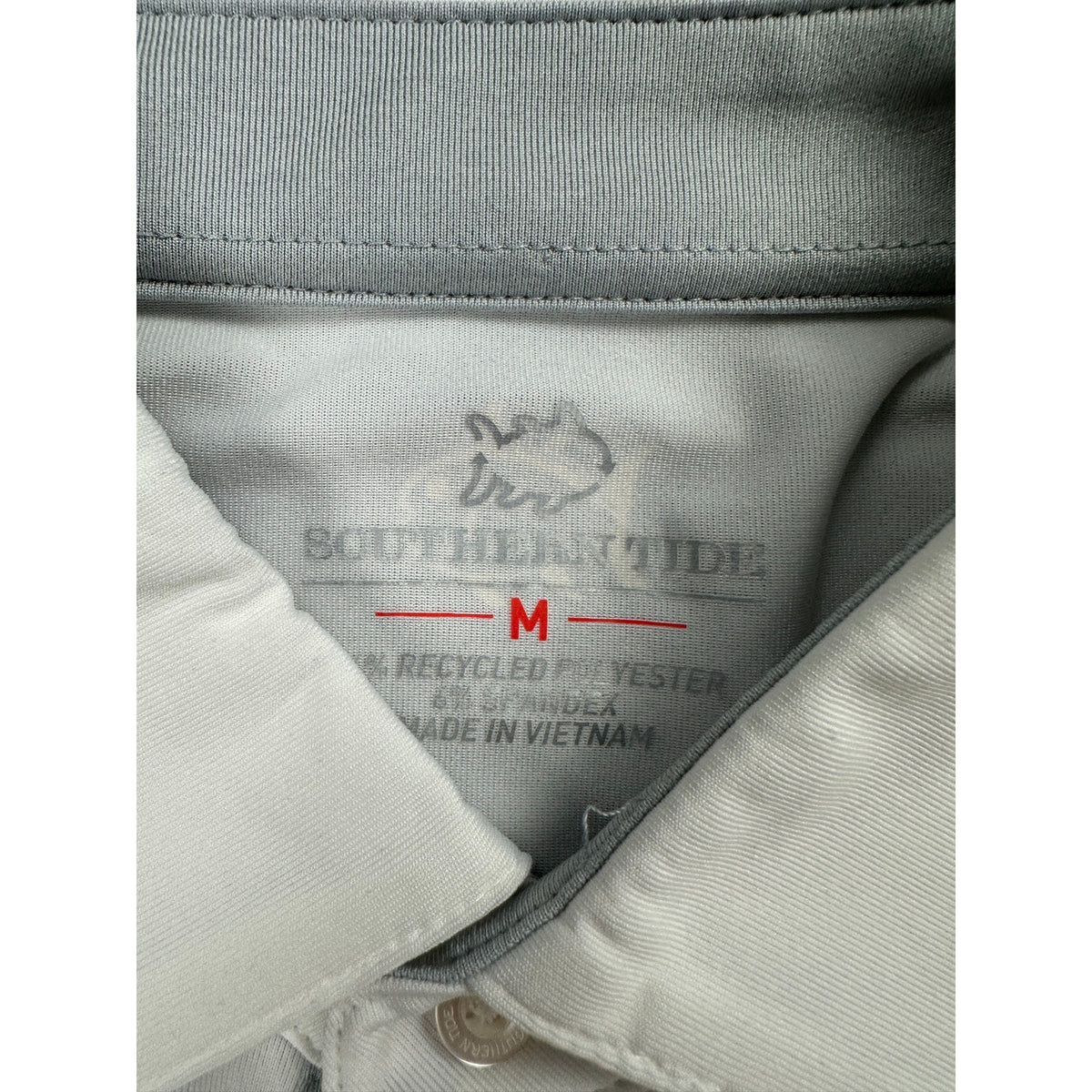 Southern Tide Tide to Trail Pamona Stripe Heather Performance Polo — Size Medium