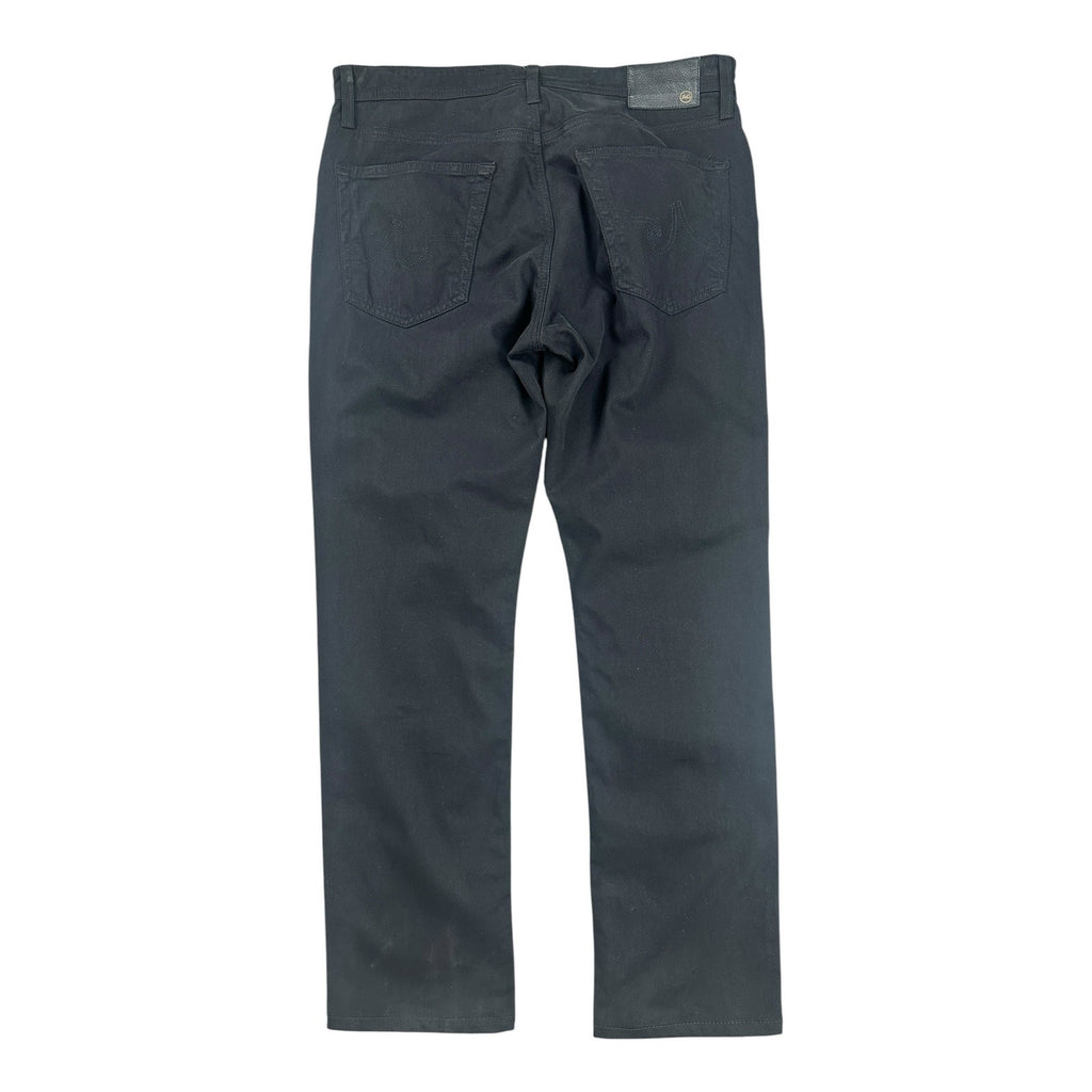 AG Adriano Goldschmied Everett Slim Straight Pants in Black — Size 34x34 // Preowned