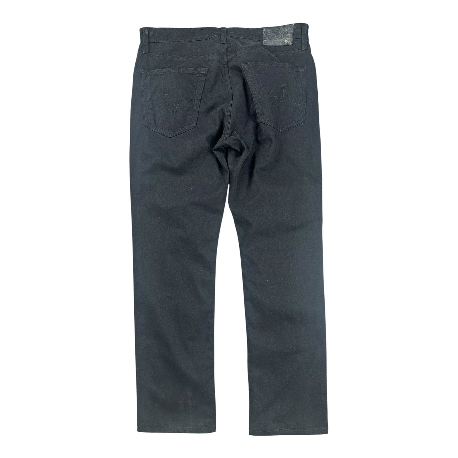 AG Adriano Goldschmied Everett Slim Straight Pants in Black — Size 34x34 // Preowned