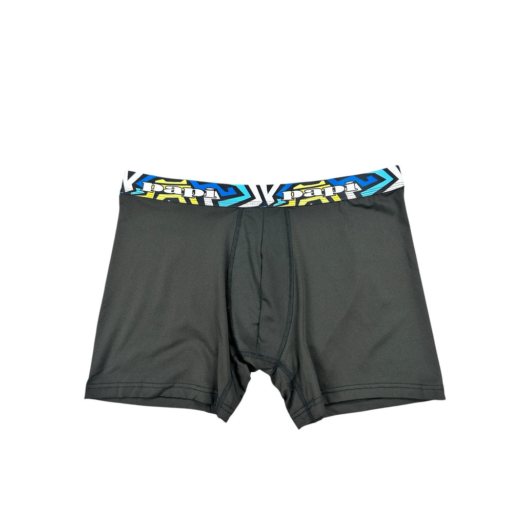 Papi Microfiber Boxer Briefs 4-Pack in Black — Size Medium