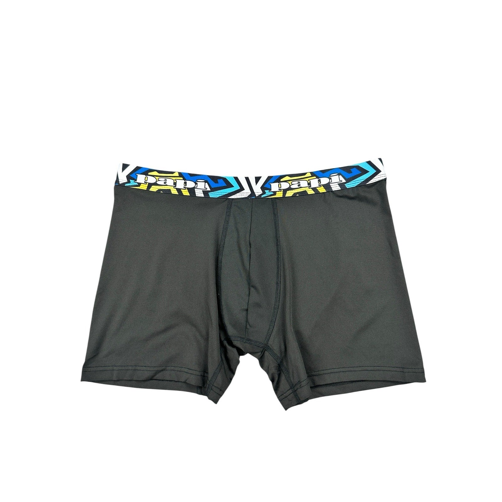 Papi Microfiber Boxer Briefs 4-Pack in Black — Size Medium