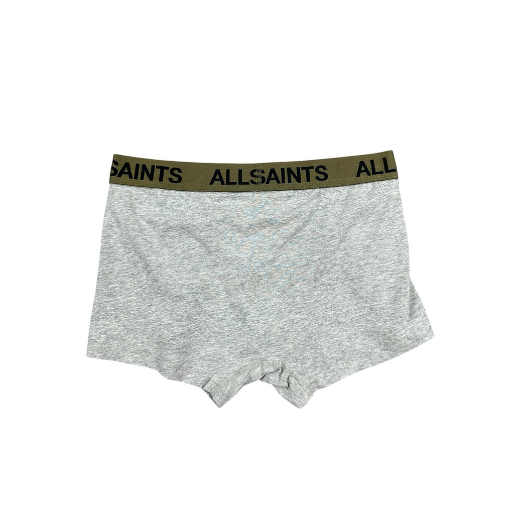 All Saints Underground Organic Cotton 4-Way Stretch Trunk 3-Pack in Sport Grey — Size Small