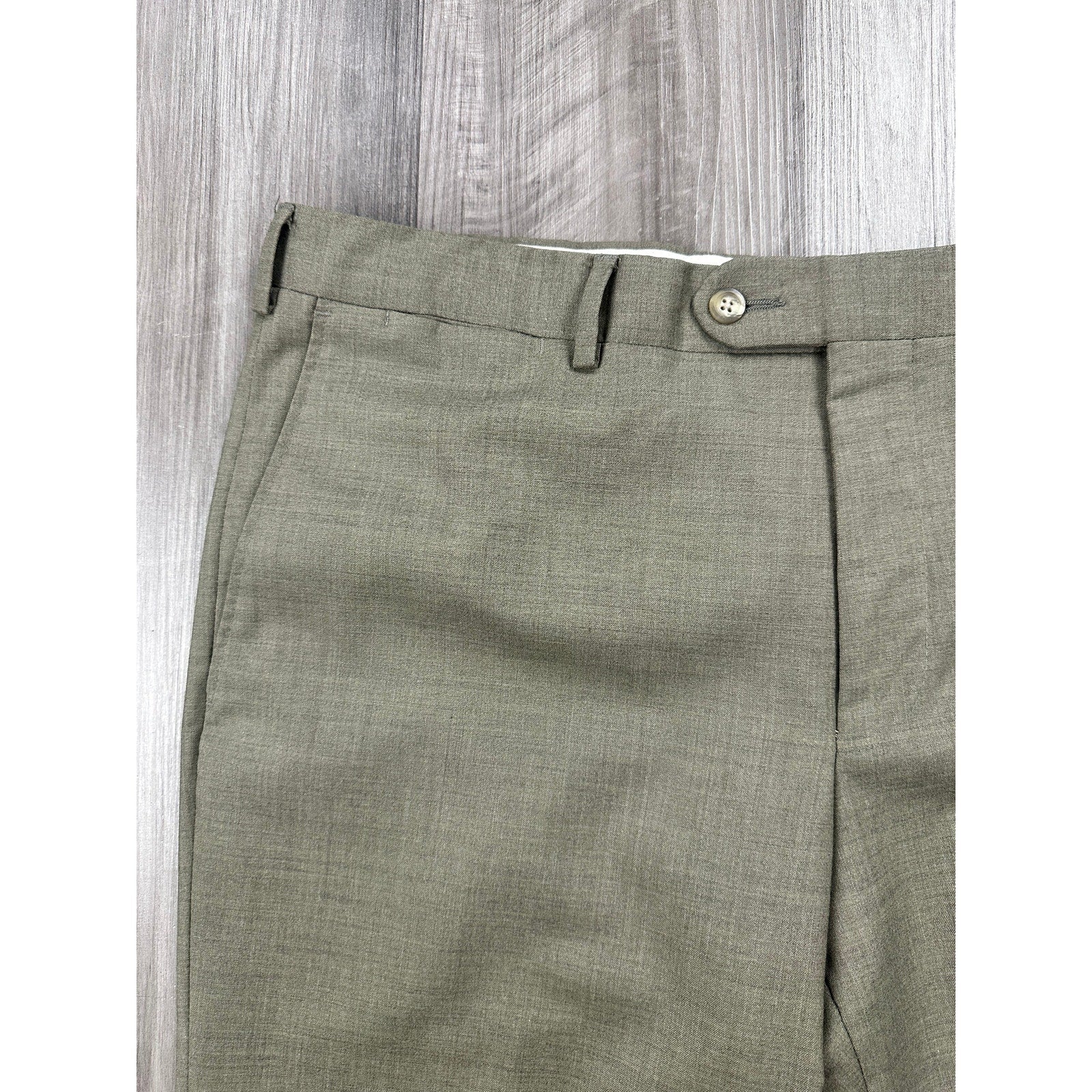 Coppley 1883 Loro Piana Stretch Wool Dress Pants in Dark Tan — Size 36R // Preowned