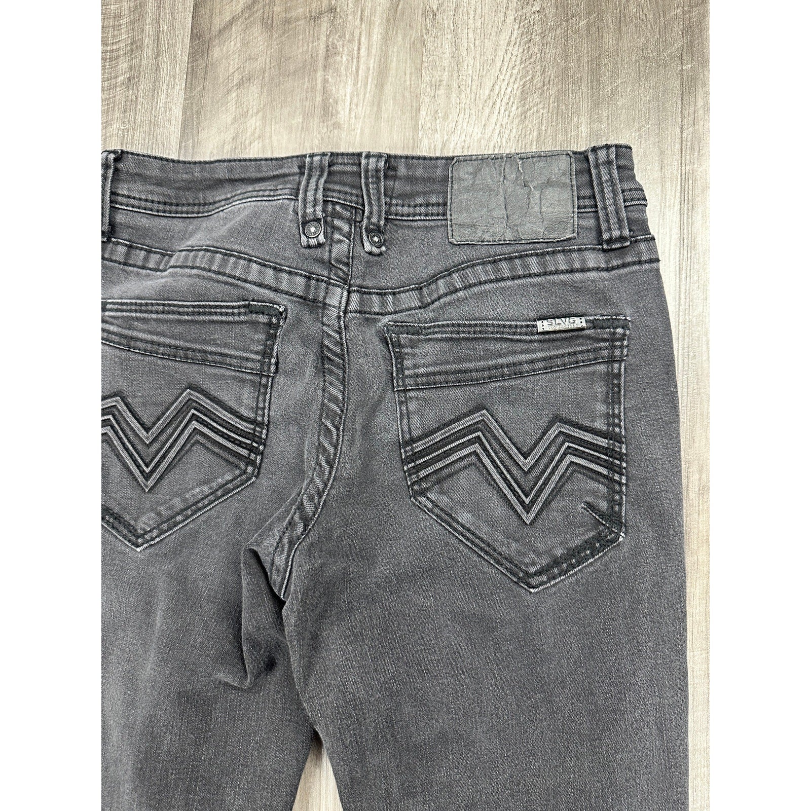 Salvage Supply Company Regular Fit Mayhem Straight Jeans in Black — Size 30x32 // Preowned