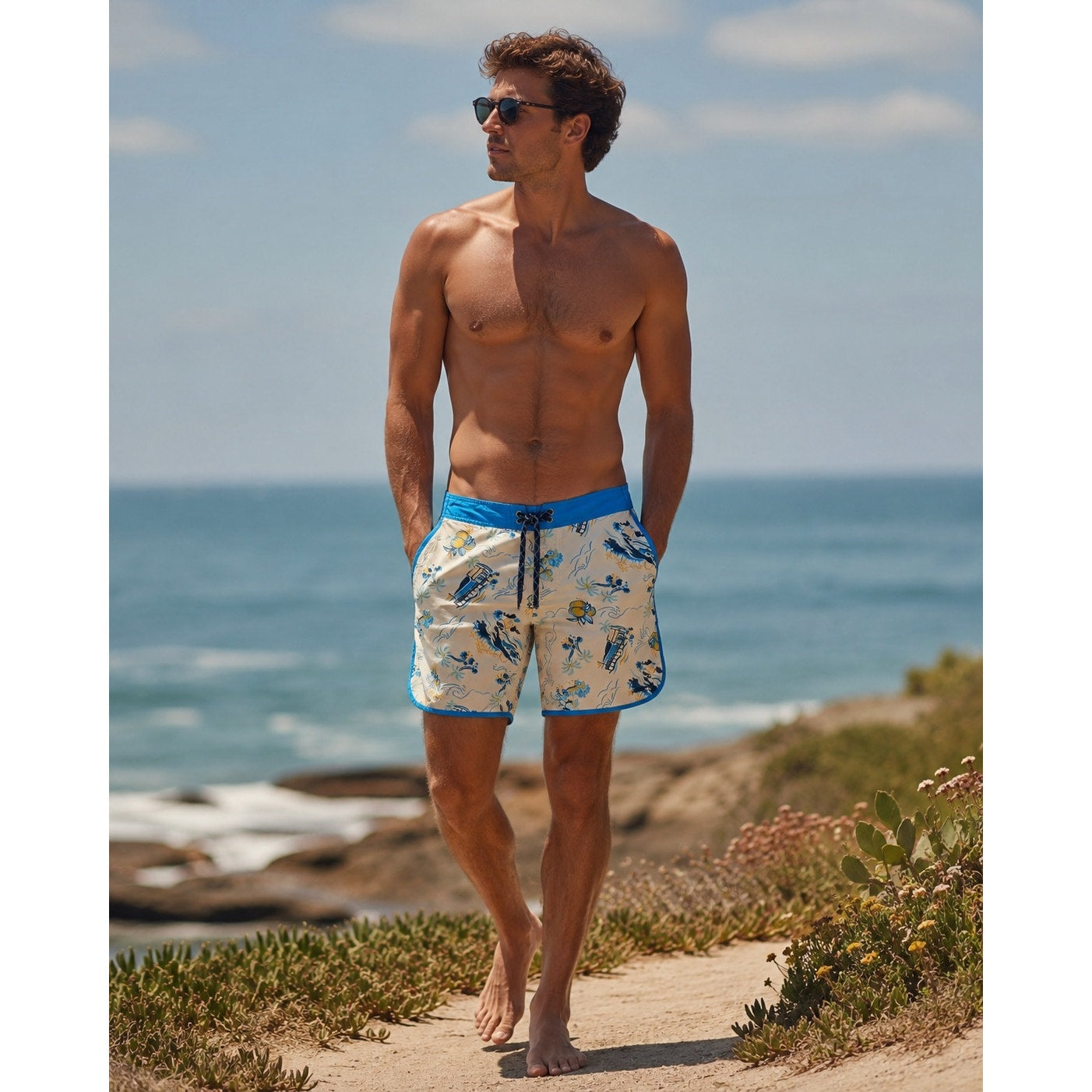 Patagonia Street Scallop Hem Wavefarer Board Shorts in Toasted White — Size 31 // Preowned