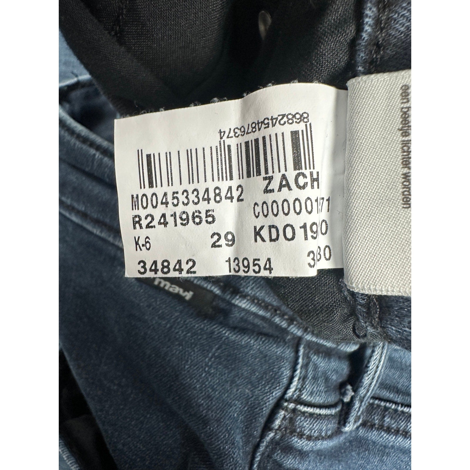 Mavi Zach Straight Leg Jeans in Dark Blue — Size 36x30 // Preowned