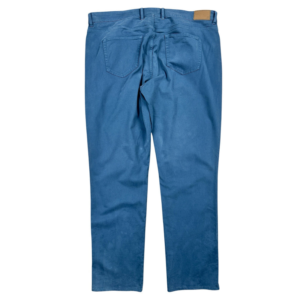 Peter Millar Signature Sateen Classic Fit 5 Pocket Pants in Blue — Size 40x32 // Preowned