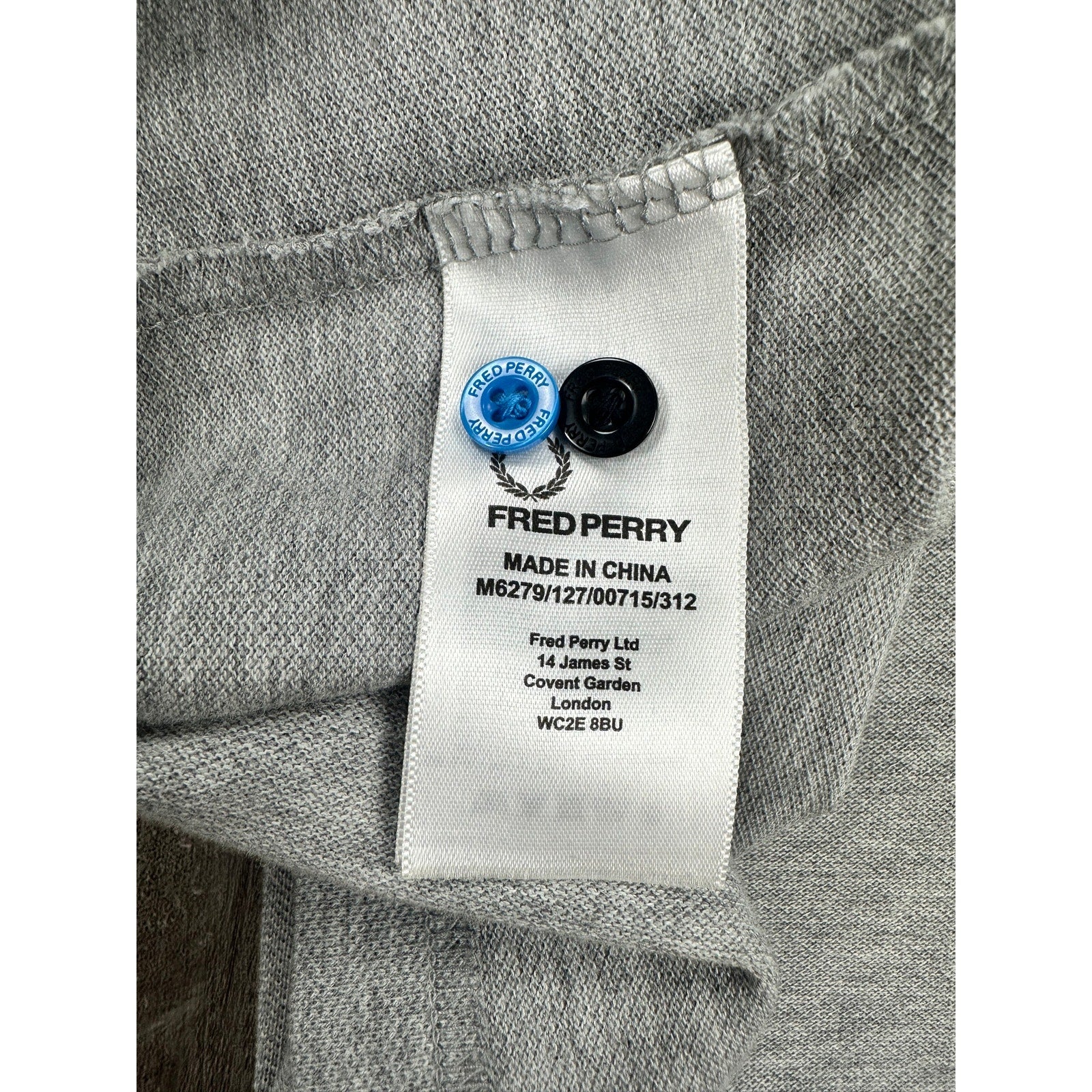 Fred Perry Slim Fit Colorblock Pique Polo in Navy Blue Gray — Size XL // Preowned