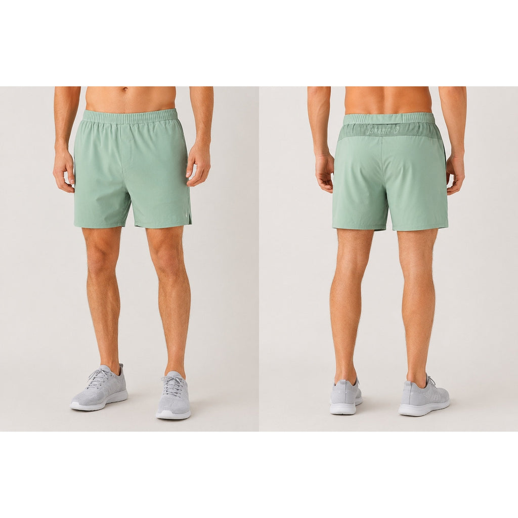 Johnnie-O Strides Lightweight Workout Shorts in Strides Green — Size 2XL