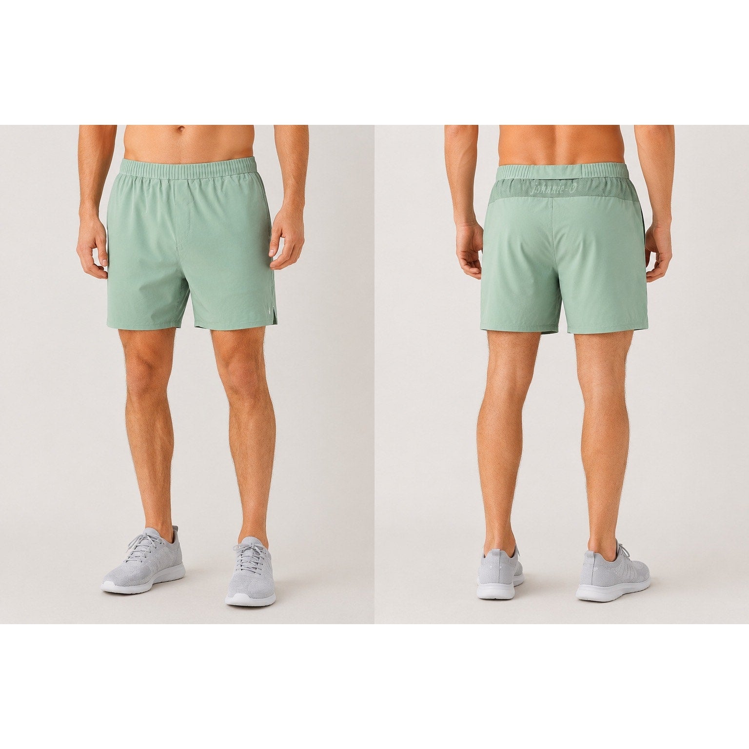 Johnnie-O Strides Lightweight Workout Shorts in Strides Green — Size 2XL
