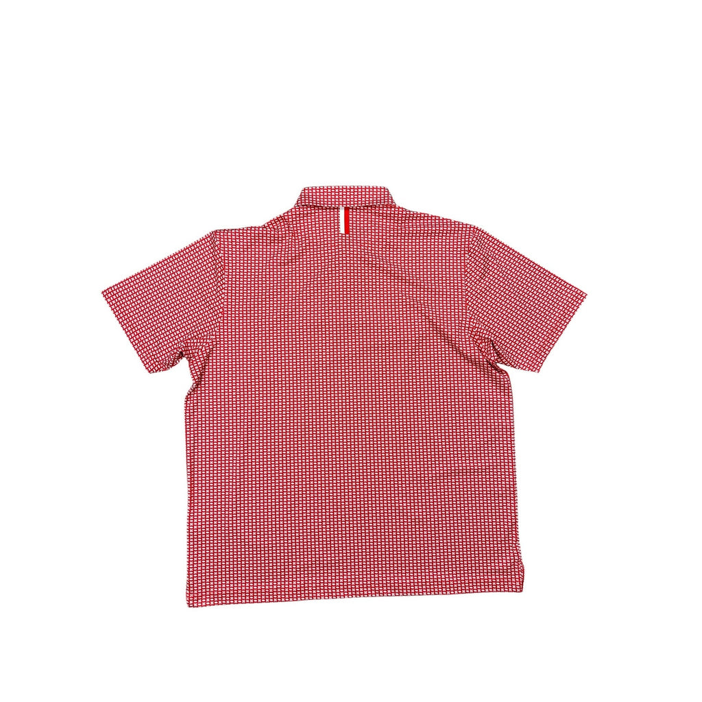 Rhoback Nebraska Cornhuskers Collegiate Golf Polo in Cherry Red, White — Size 3XL