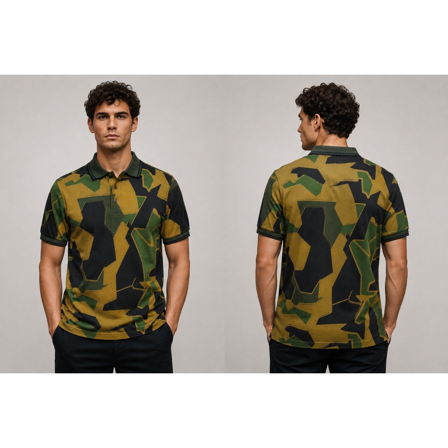 Fred Perry x Arktis Limited Edition Arktis Pique Polo Shirt in Woodland Camo — Size Large