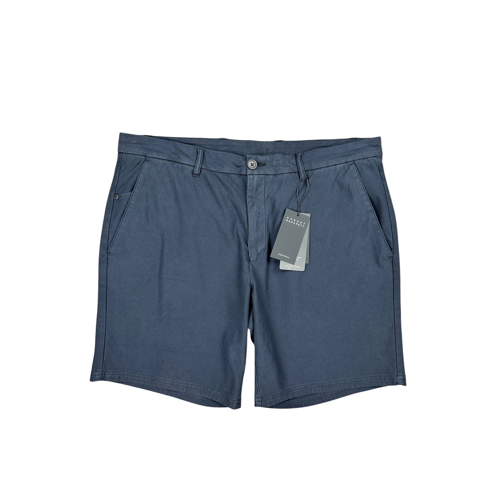 Robert Barakett Ernie Knit Chino Motion Shorts in Navy — Size 38