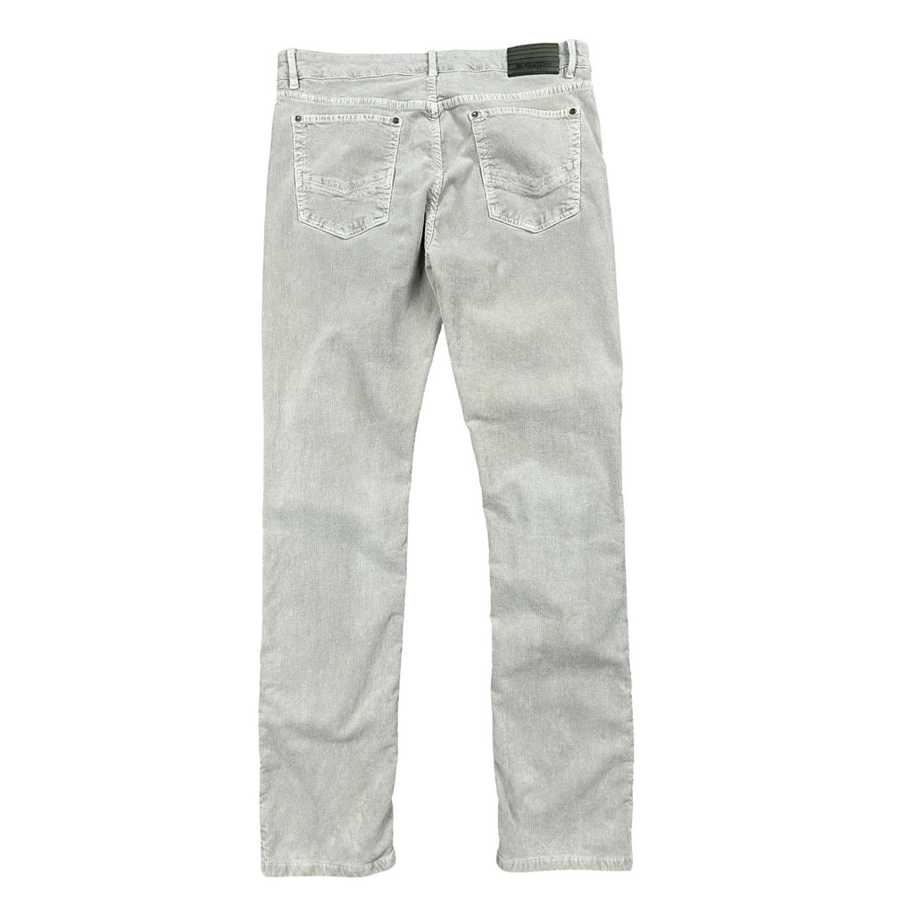 Bugatchi Fitil Velvet Corduroy Straight Pants in Stone — Size 35 // Preowned