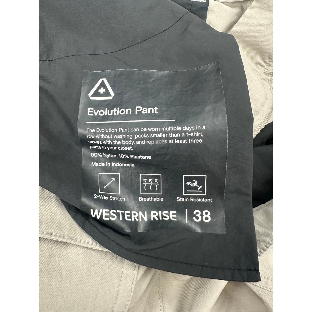 Western Rise Evolution Slim 2 Way Stretch Pants in Khaki — Size 38 // Preowned