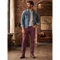 Buffalo David Bitton Six Straight Fit Burgundy Stretch Denim Jeans — 32x32