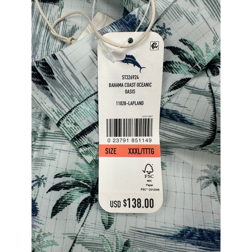 Tommy Bahama Bahama Coast Oceanic Oasis Long Sleeve Shirt in Lapland Green — Size 3XL