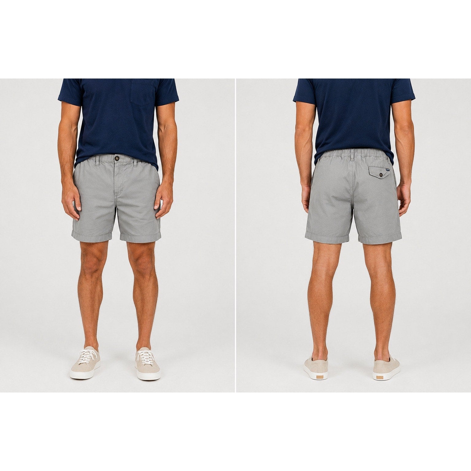 Chubbies 5.5-Inch Elastic Waist Chino Shorts in Gray Khaki — Size XL // Preowned