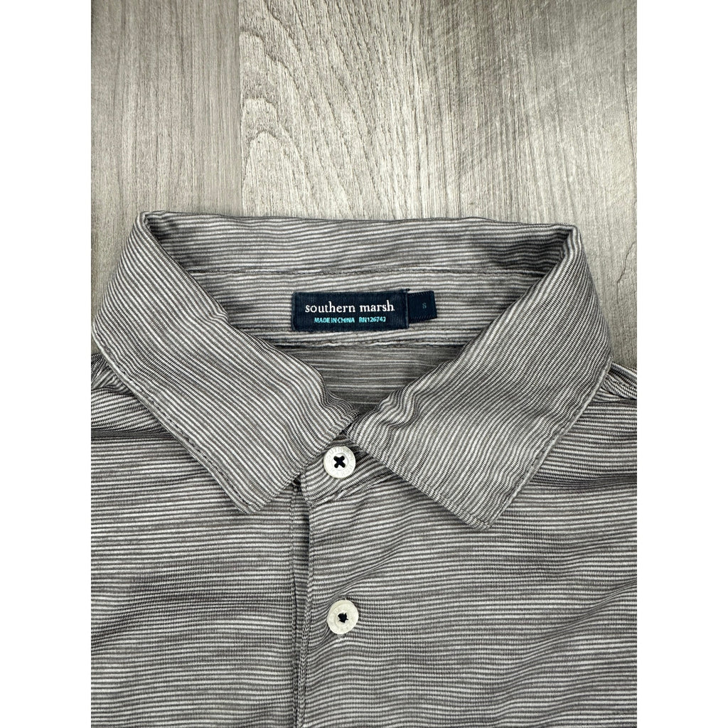 Southern Marsh Bermuda Performance Jersey Polo in Heather Gray — Size Small // Preowned