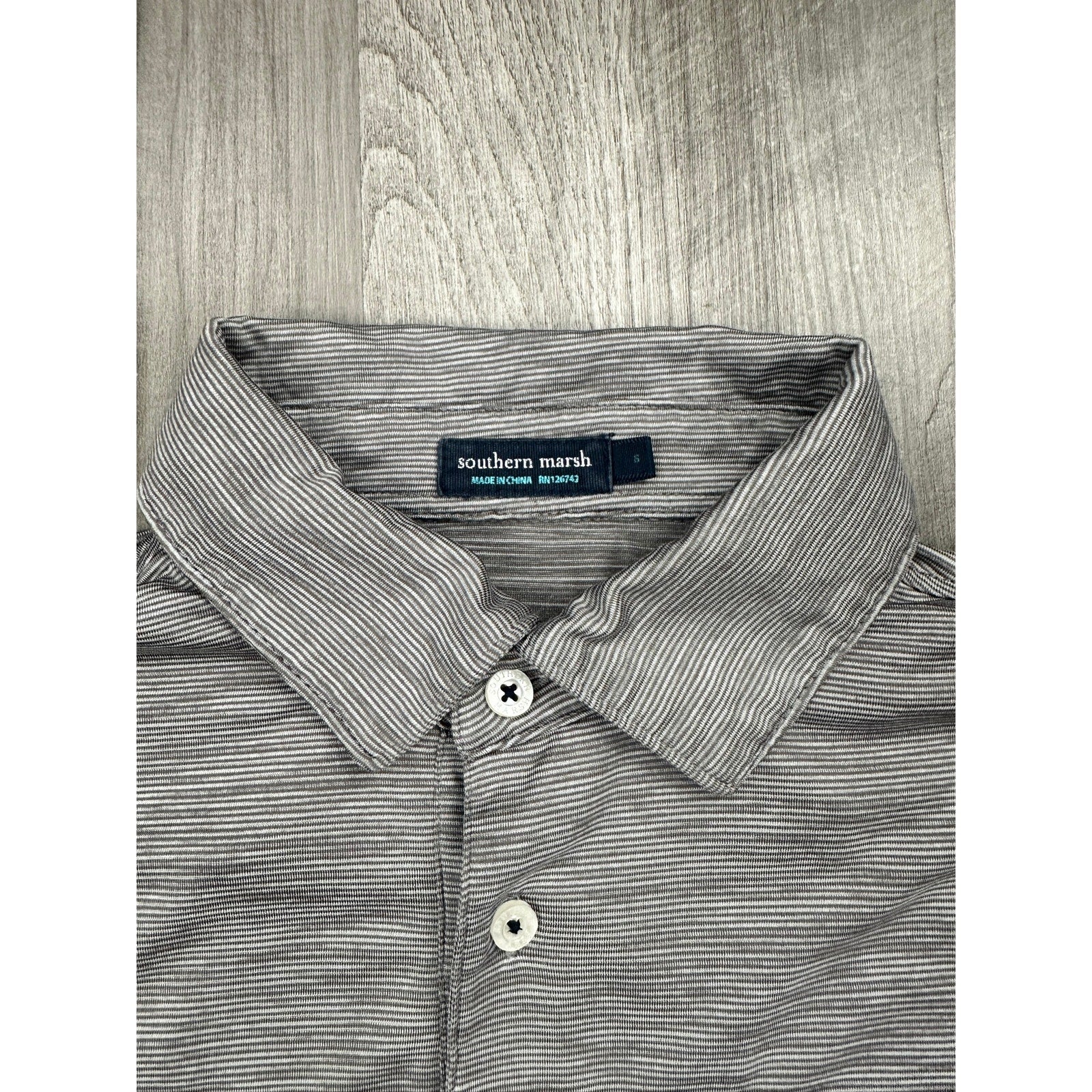 Southern Marsh Bermuda Performance Jersey Polo in Heather Gray — Size Small // Preowned