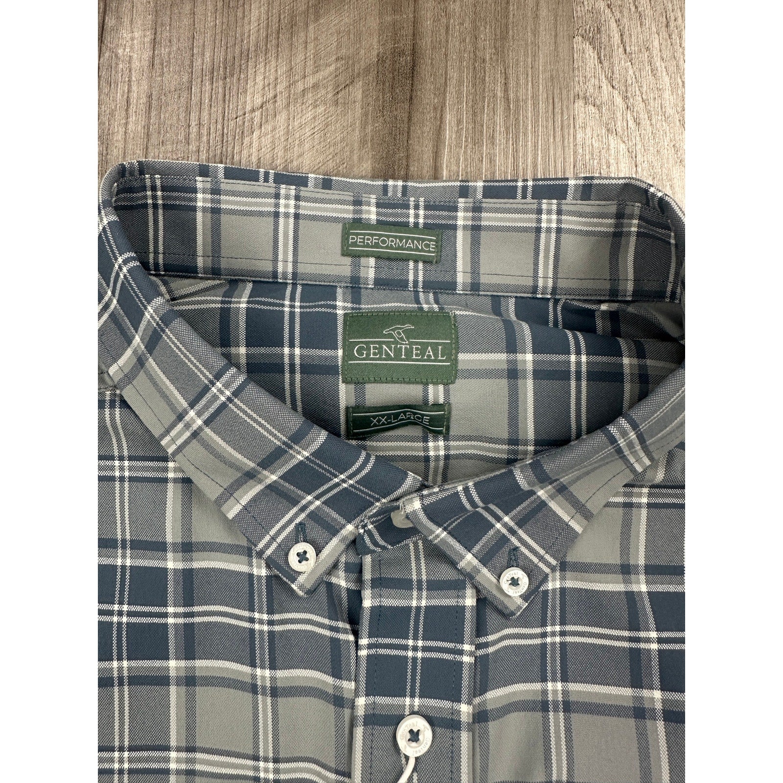 Genteal Performance Boulder Softouch Club Collection Sport Shirt in Steelhead — Size 2XL
