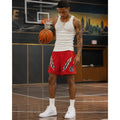 Eric Emanuel Bolt Mesh Gym Shorts in Red, Black and White — Size XL // Preowned