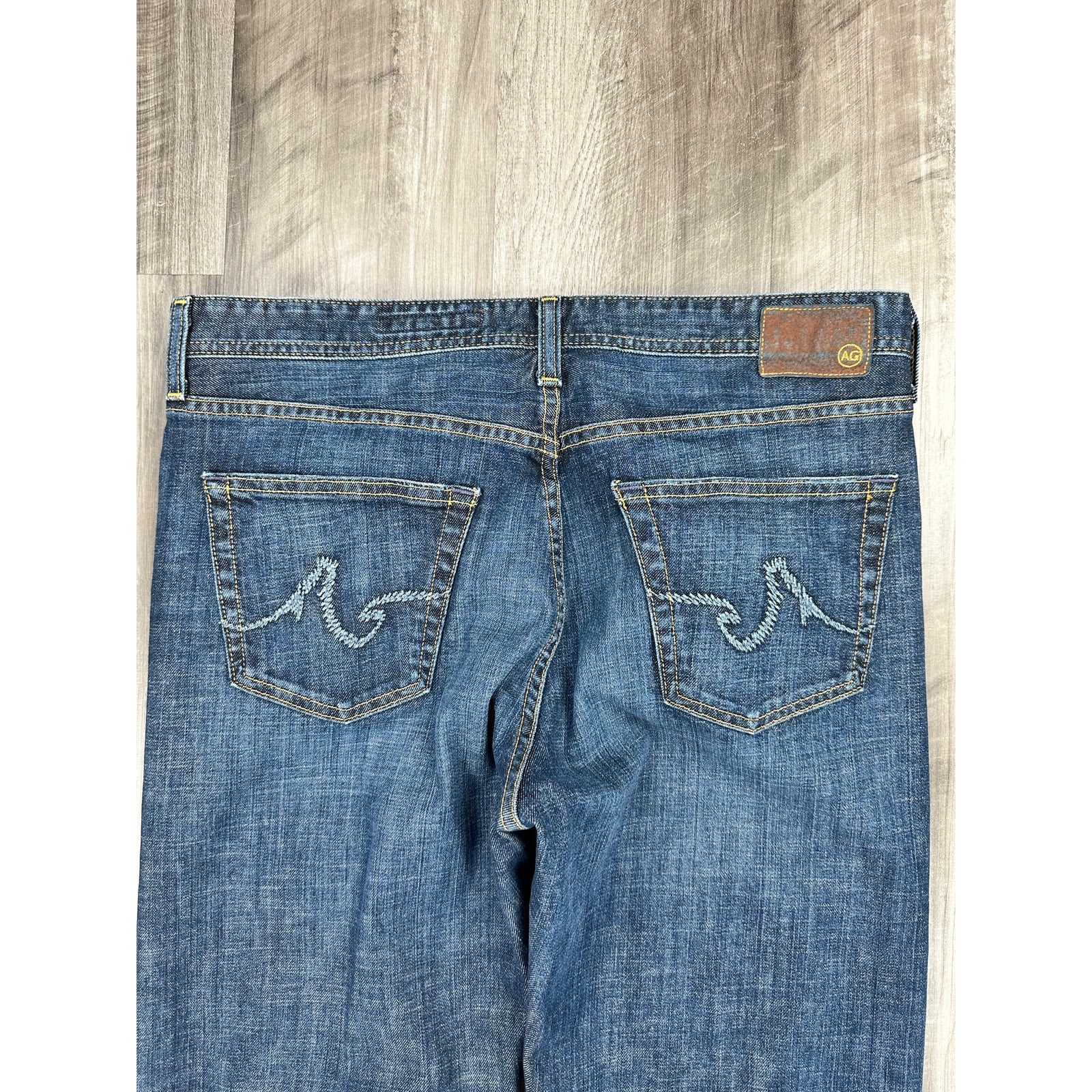Adriano Goldschmied The Protégé Made in USA Brahms Straight Leg Jeans in Kelly Blue — Size 36x32 // Preowned