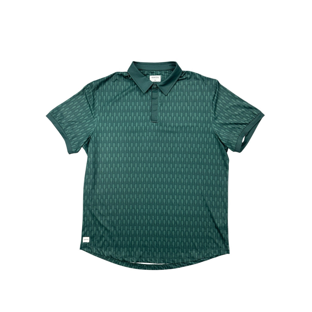 Mantra Catalyst Point Collar Golf Polo in Green — Size XL // Preowned
