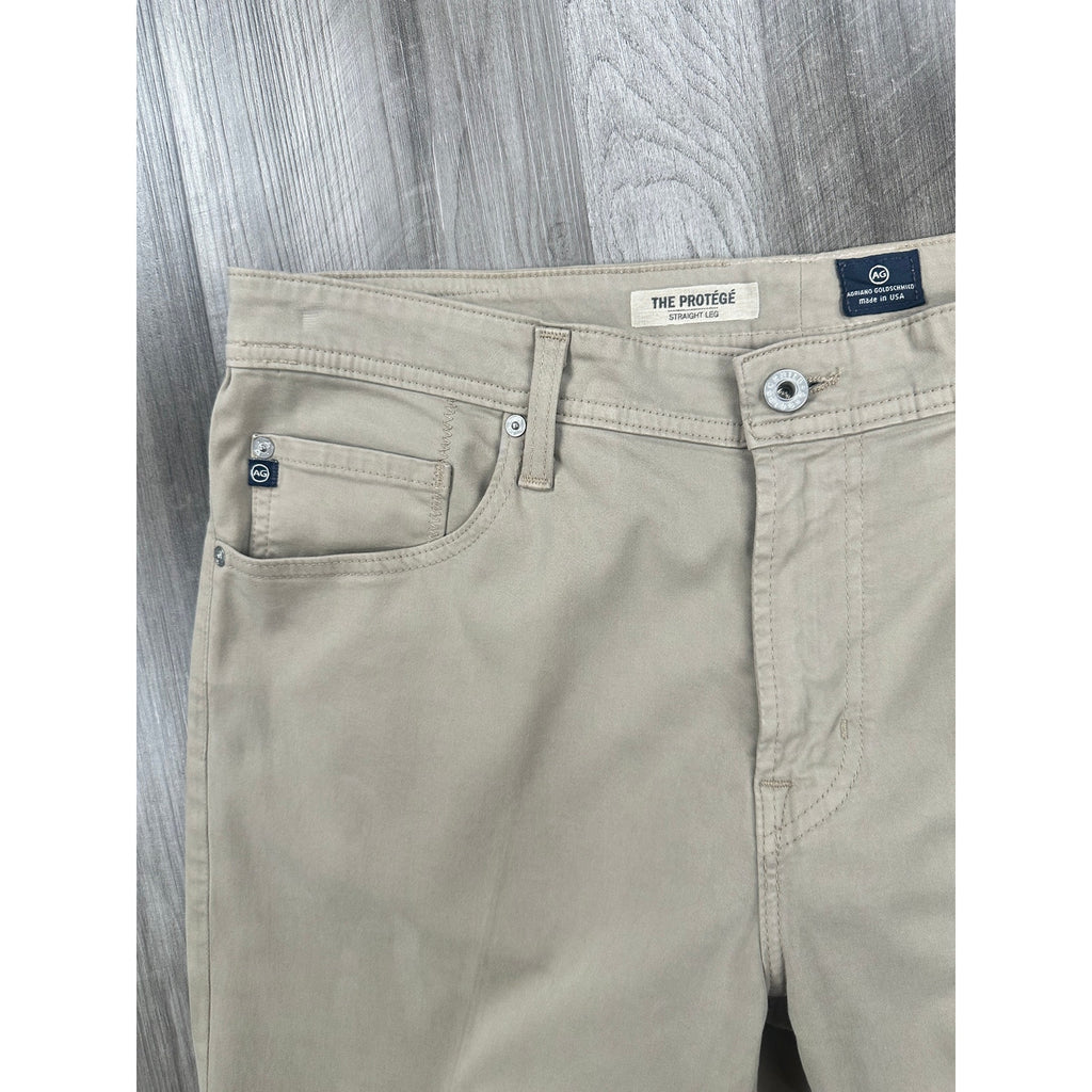 AG Adriano Goldschmied Protégé Straight Leg Pants in Cornsilk — Size 36x34 // Preowned