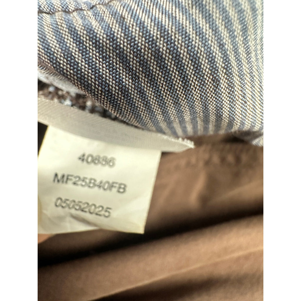 Peter Millar Signature Sateen 5 Pocket Chino Pants in French Press Brown — Size 44x30
