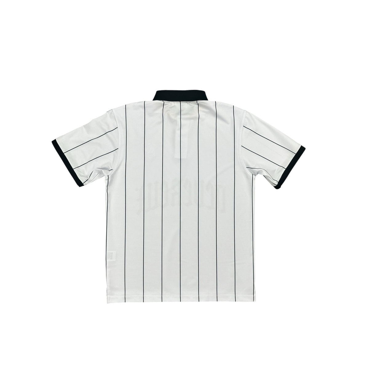 Devereux Golf DVRX Pinstripe Old English Skull Performance Polo — Size Small