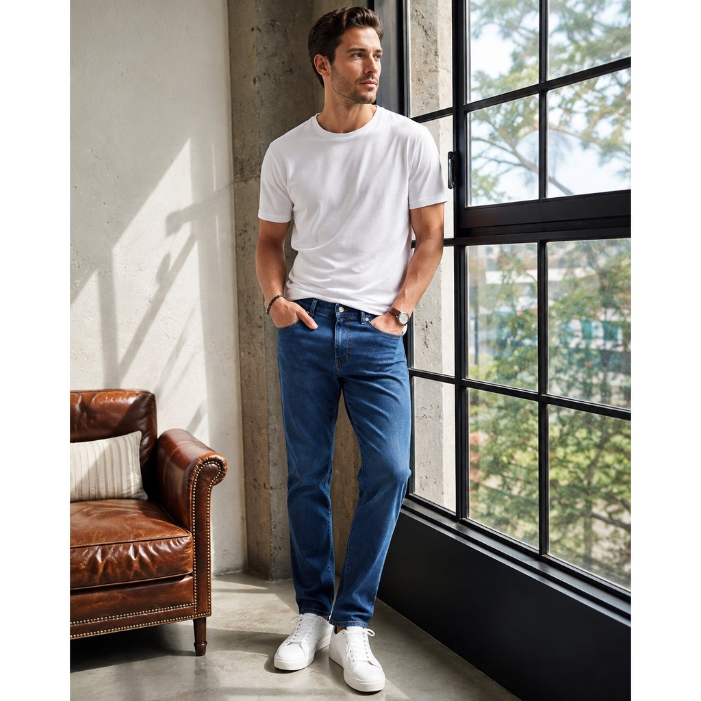 Buffalo David Bitton Adam Slim Stretch Jeans in Dark Wash — Size 38x30 // Preowned