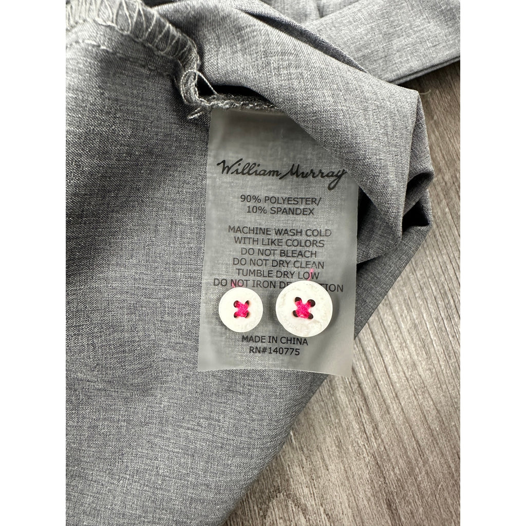 William Murray Performance Golf Long Sleeve Button Down in Gray — Size Small // Preowned