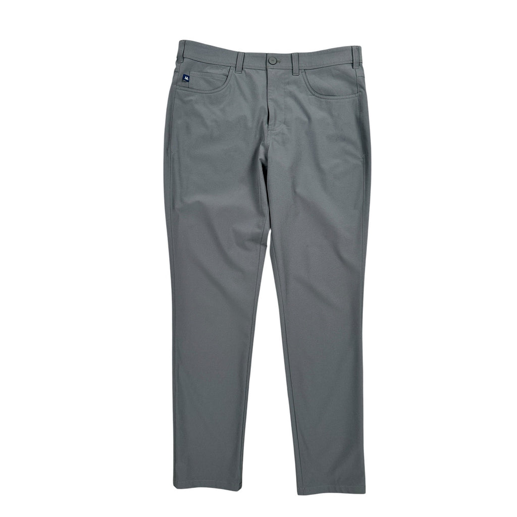 Mizzen+Main Helmsman 5 Pocket Slim Fit Performance Chino Pants in Gray — Size 32x30 // Preowned