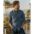 7 For All Mankind Plaid Long Sleeve Button Down in Dark Green Midnight and White — Size Medium // Preowned