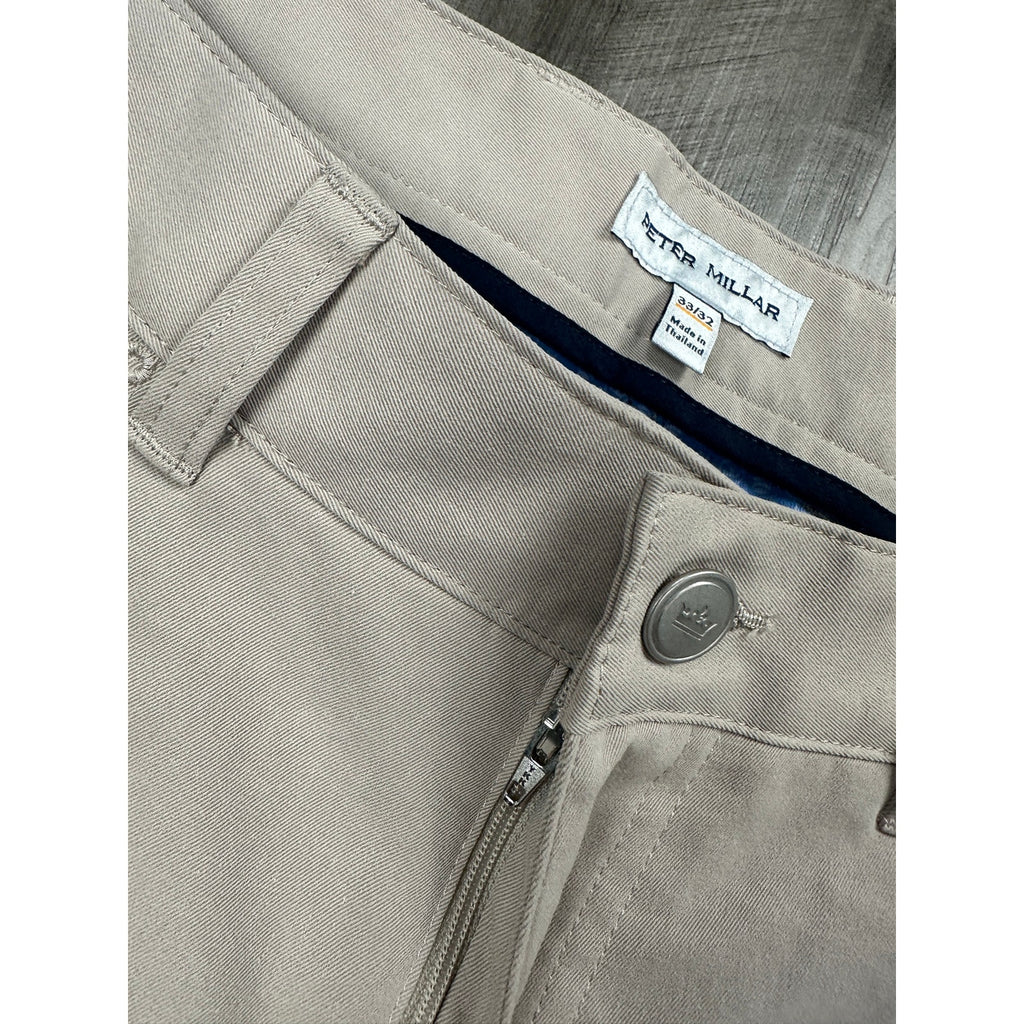 Peter Millar eb66 Performance 5 Pocket Pants in Khaki — Size 33x32 // Preowned