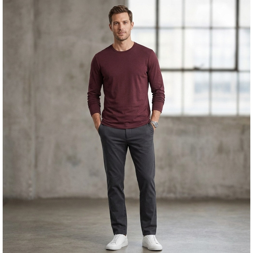 Theory Luxe Cotton Jersey Precise Long Sleeve Tee - Medium