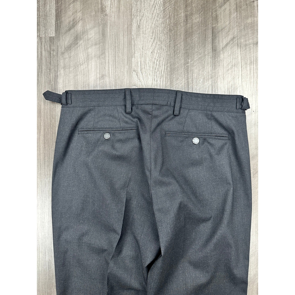 Belstaff FW13 Tailored Made in Italy Wool Trousers with Side Adjusters in Black — Size 46 (US 30) // Preowned